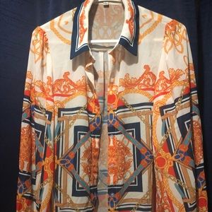 Collared button up blouse